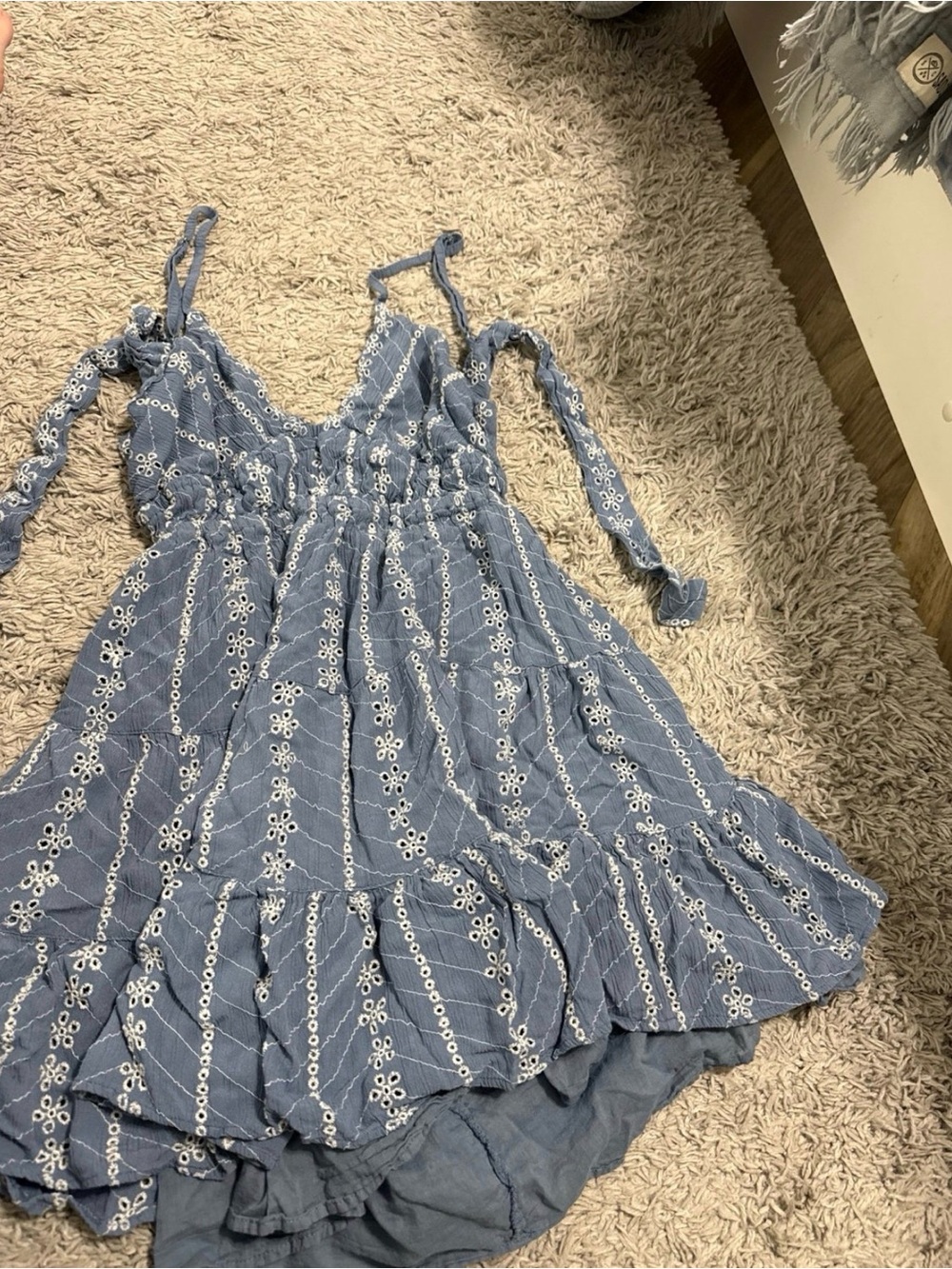 Blue and White Floral Dress for Juniors